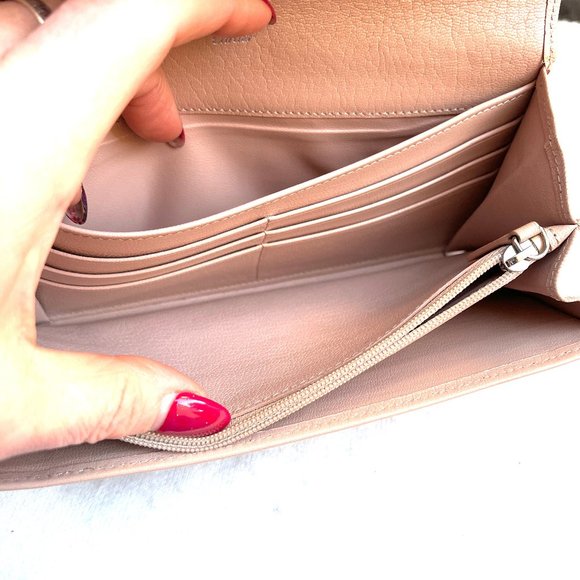 Auc Cartier Love Blush Pink Calfskin Leather Long Wallet - Picture 14 of 15